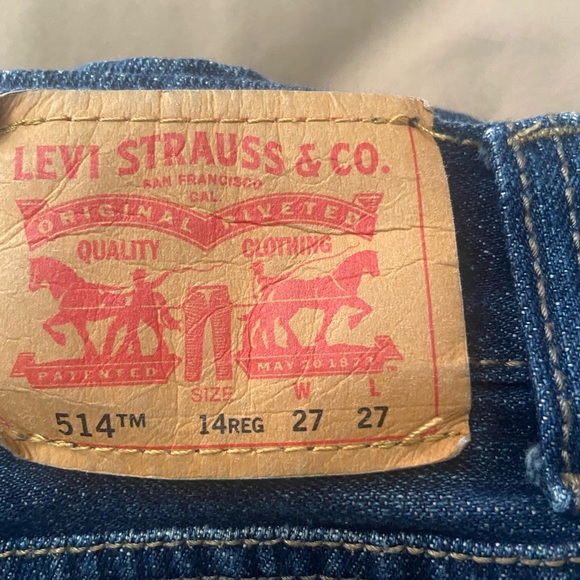 Boys sz 14 reg Levi’s blue jeans - Picture 3 of 3